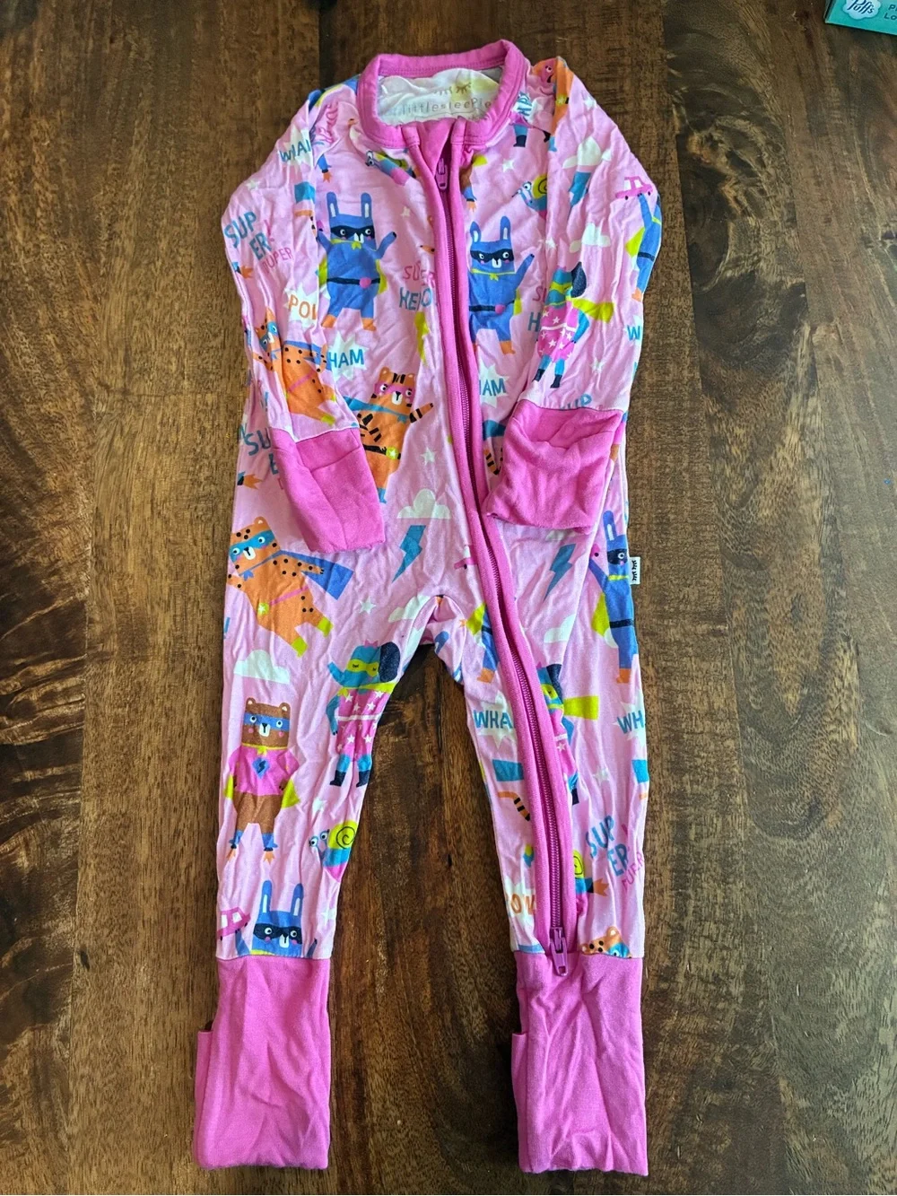 Little Sleepies Sleepy Heroes Bamboo Zippy Pajama 0-3 months